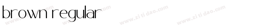 brown regular 字体字体转换